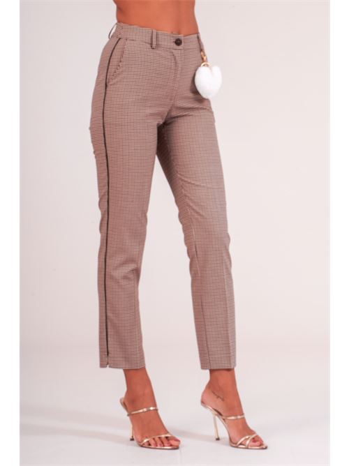 Pantalone a quadri dairesy | D0967QUADRI MARRONE